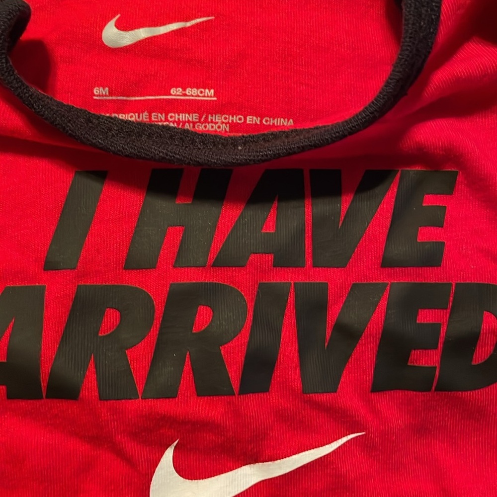 ❤️S❤️O❤️L❤️D❤️SOLD❤️SOLD❤️ NIKE 3 piece “I Have Arrived” Red, Black pants, Top, - Picture 5 of 13